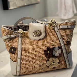Coach straw bag